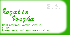 rozalia voszka business card
